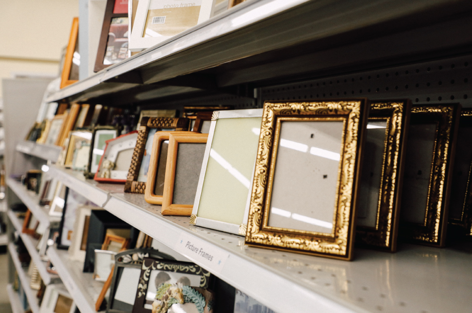 picture frames at thrift store